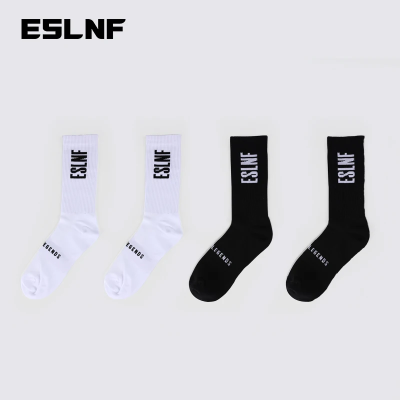 ESLNF Road Bike Cycling Socks Odor-Control, Breathable, Moisture-Wicking, Thick Terry Sole, Long-Cuff Design