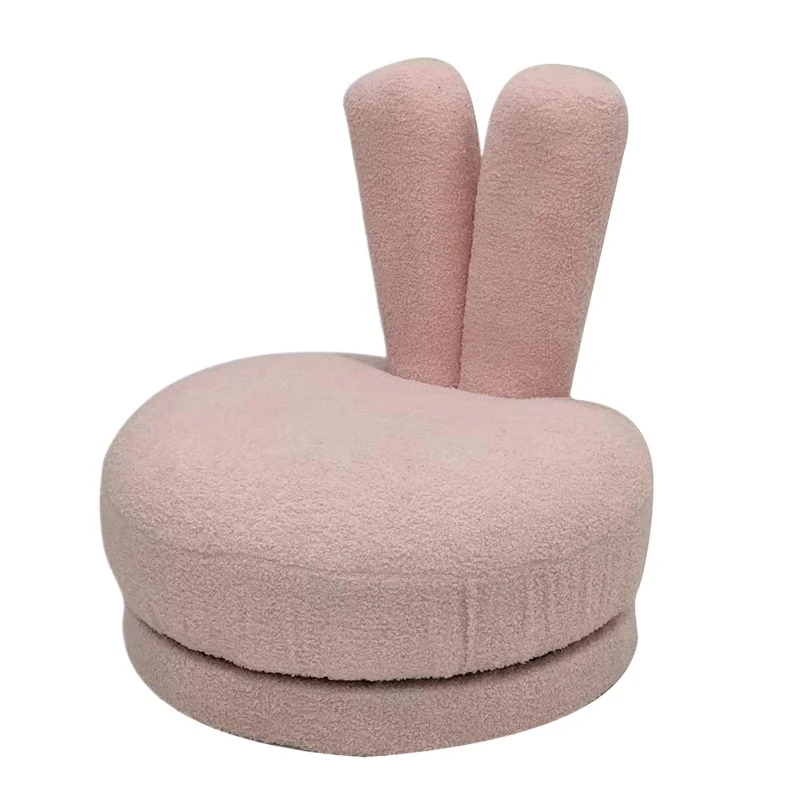 Crianças girando pequeno sofá cadeira do bebê único sofá bonito assento lã de cordeiro moda vento mini sofá preguiçoso