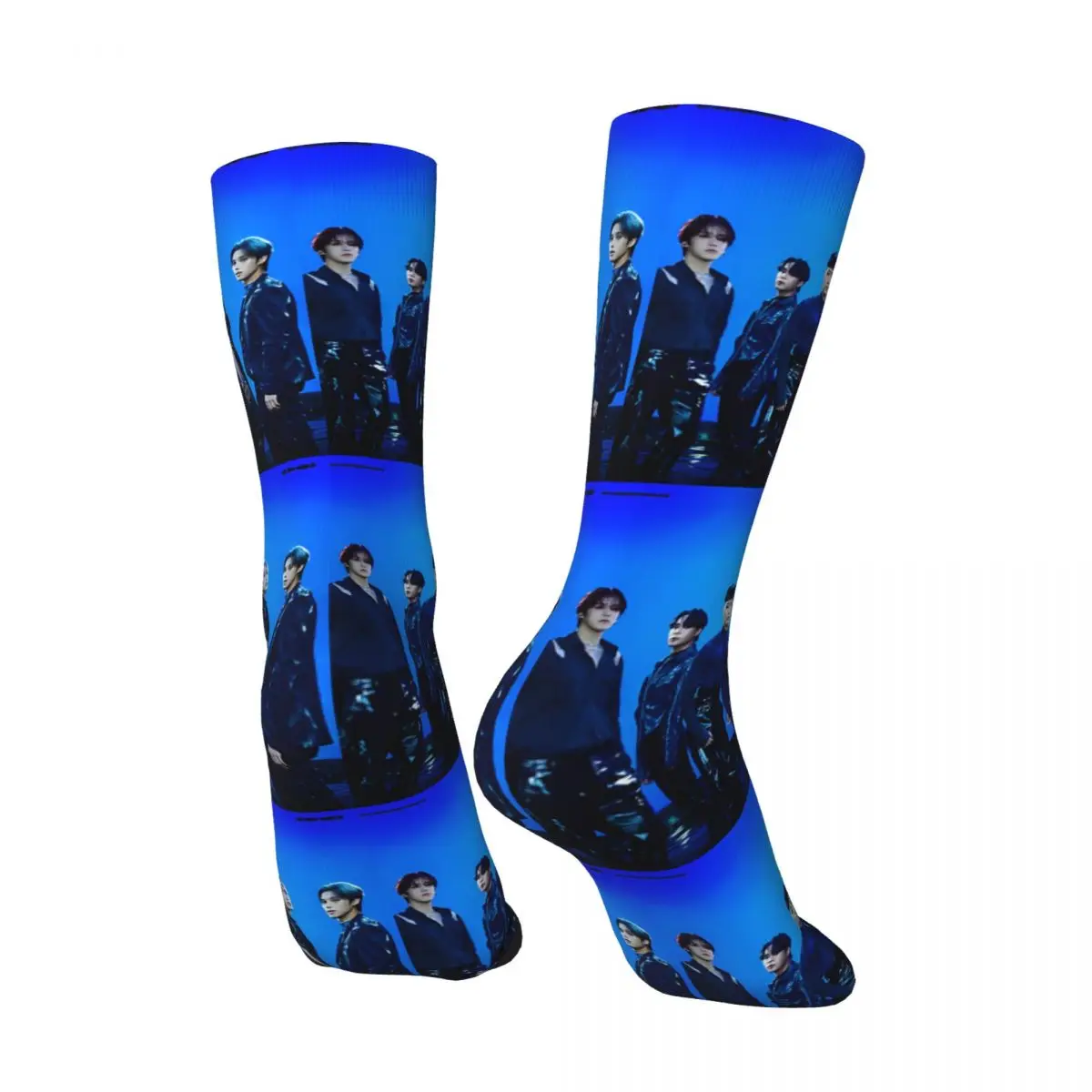 Vintage Ateez ZERO FEVER Men's compression Socks Unisex ATEEZ Harajuku Seamless Printed Novelty Crew Sock