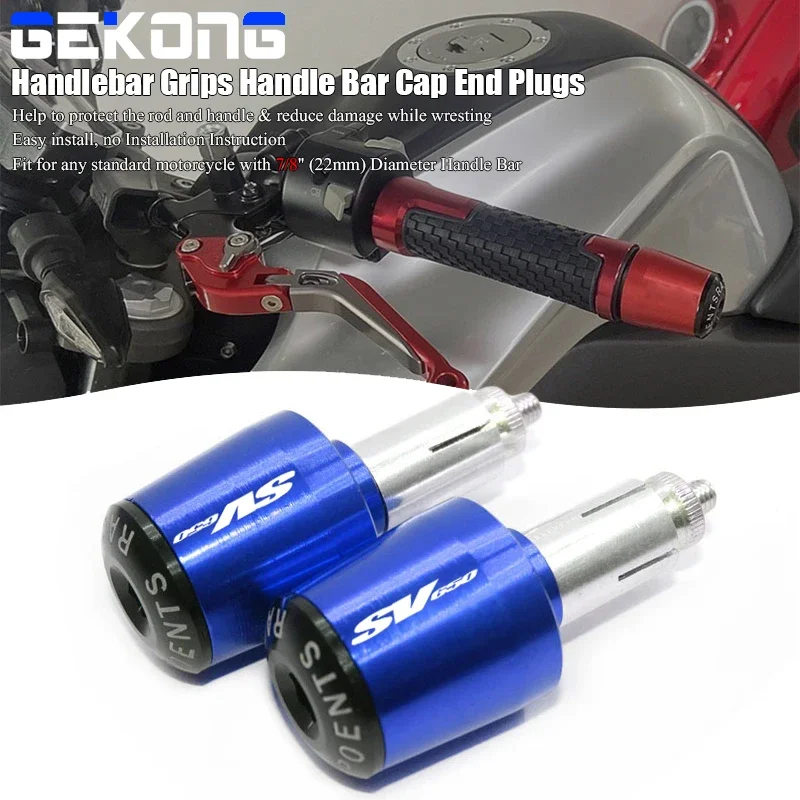 For SV650 SV650S SV650x SV 650 1999-2018 2020 2021 2022 2023 2024 2025 Motorcycle Handlebar Grips Bar Ends Cap Plug Slide