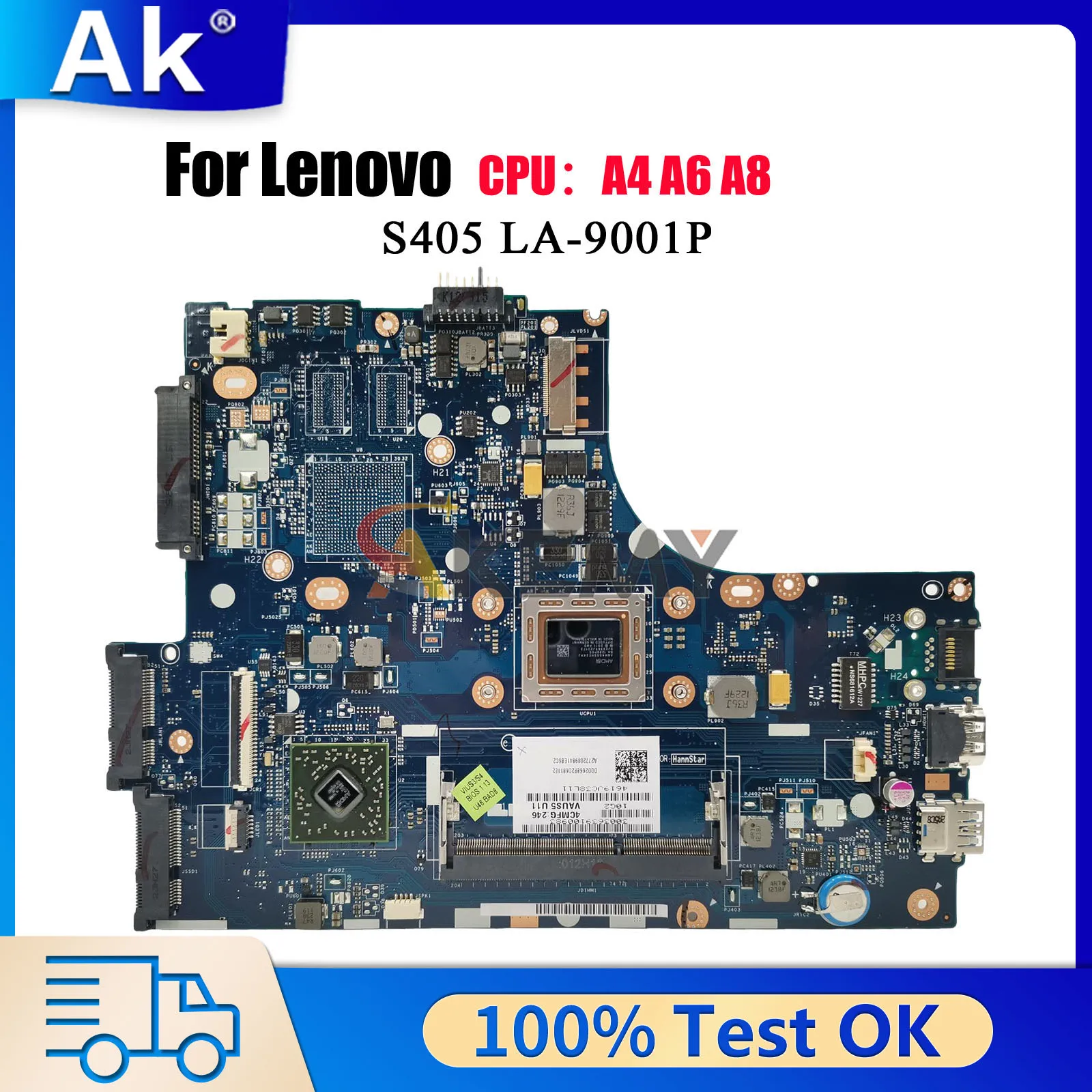 

LA-9001P для Lenovo Ideapad S400 S405 с процессором A6-4455M, материнская плата для ноутбука, 100% протестировано, ОК