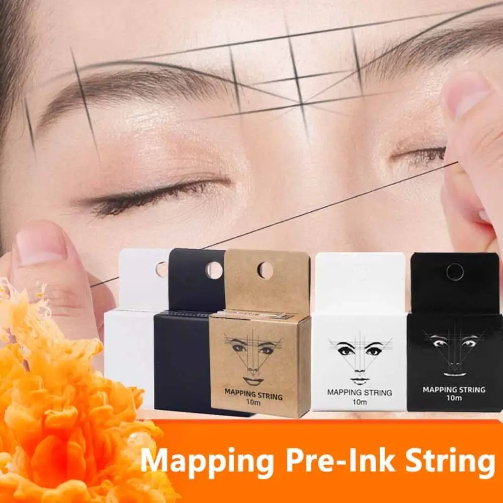 Eyebrow Makeup Dyeing Linen Thread Measure Tool Pigment String Eyebrow Positioning Line Mapping Pre-ink String Tattoo Thread