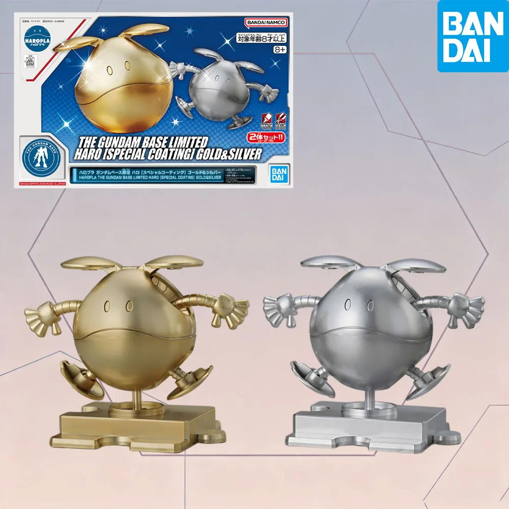 

100% Authentic In Stock Bandai HAROPLA Gundam Base Limited Haro Gold & Silver Plated Set