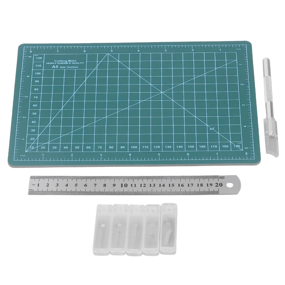 28pcs Double Sided Fabric Cutting Mat Grid Cutting Board DIY Crafts Paper Carving Mat Craft Cutting Board Quilting Projects