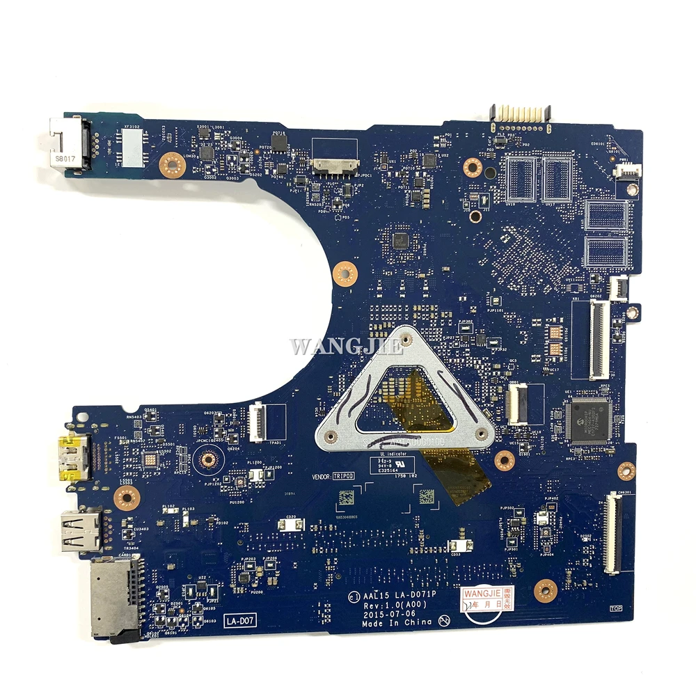 For DELL Inspiron 15 5559  Laptop Motherboard SR2EZ I7-6500U Notebook Mainboard CN-086V8H 086V8H AAL15 LA-D071P SR2EZ DDR3L