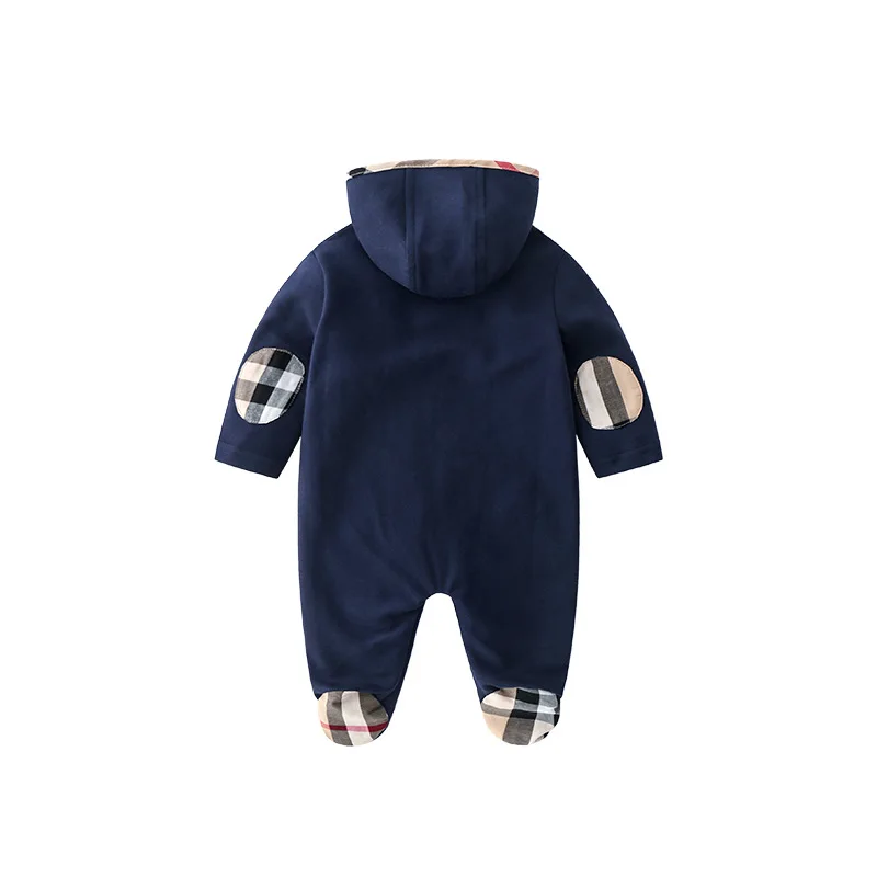 Onesies pakaian bayi baru lahir, setelan pakaian luar hangat lucu untuk anak lelaki dan perempuan musim semi musim gugur