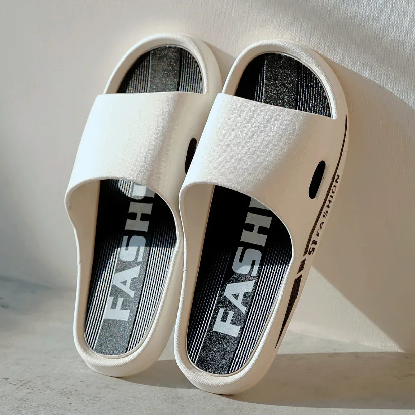 Men New Summer Slippers Fashion EVA Soft Bottom Casual Slides Light Beach Shoes Male Non-Slip Home Bathroom Sandals and Slippers