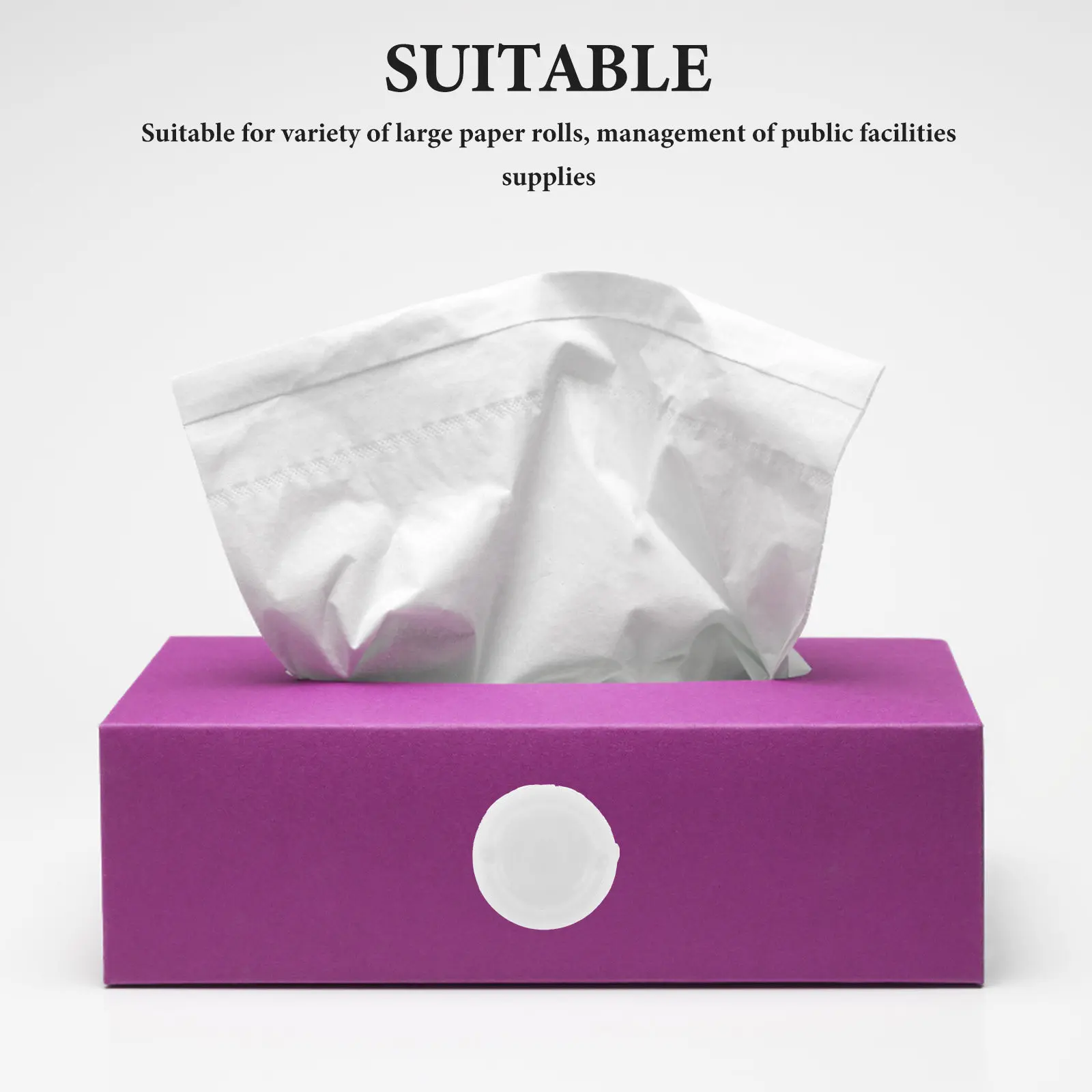 Universal Paper Towel Dispenser Lock Core Sturdy Plastic Construction Easy Installation Fits Most Tissue Boxes Ideal Hotels