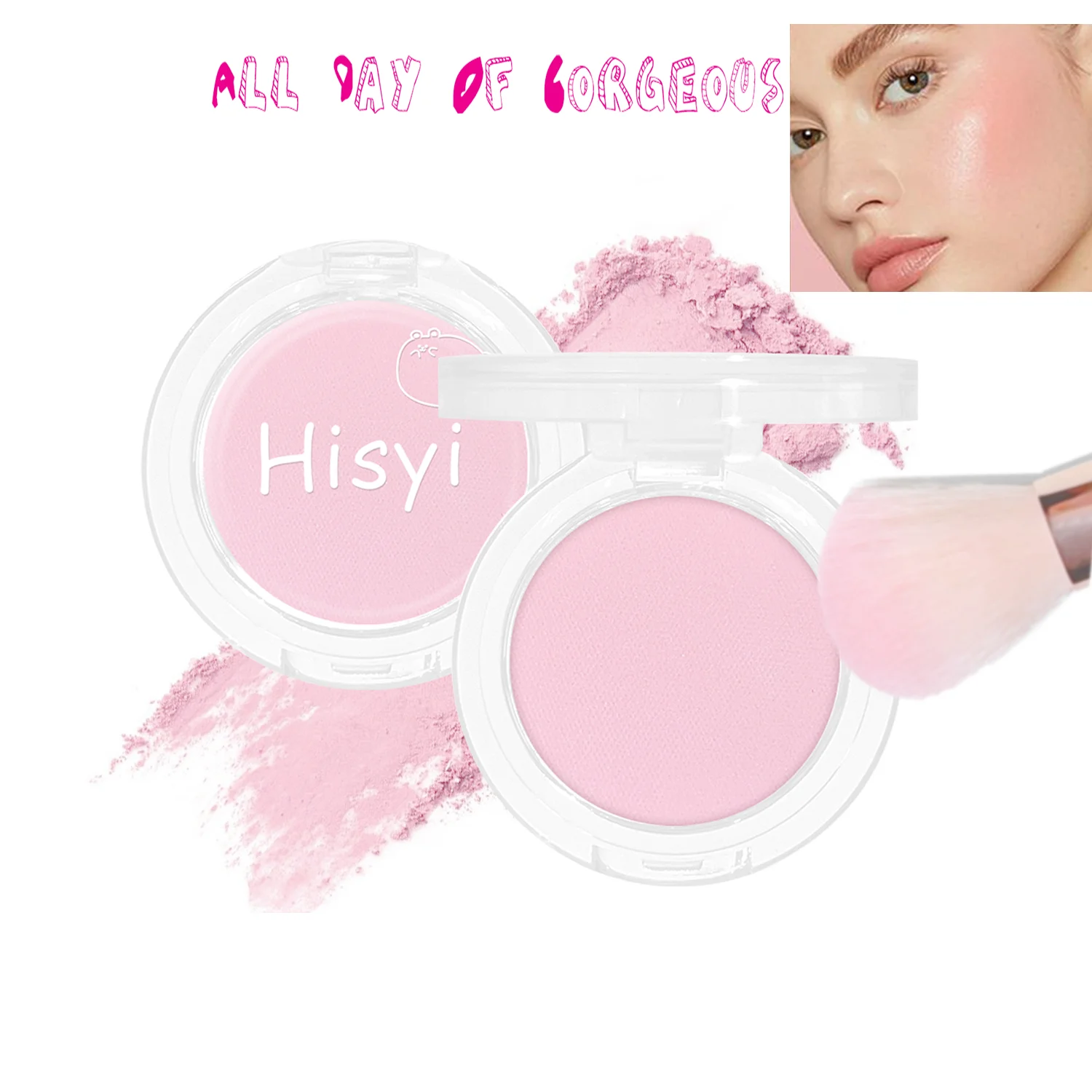 HISYI slightly tipsy blush matte fine flash micro flash natural color makeup pure desire monochrome blush plate