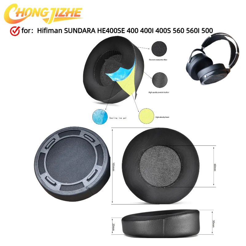 

CHONGJIZHE Replacement Ear Pads With buckle for Hifiman SUNDARA HE400SE 400 400I 400S 560 560I 500 Headphone Foam Cushion Earpad