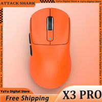 New Attack Shark X3 Pro Wireless Mouse 4k Reciver Paw3395 Tri Mode Gaming Mouse Long Battery Life E-sports Pc Gamer Accessories