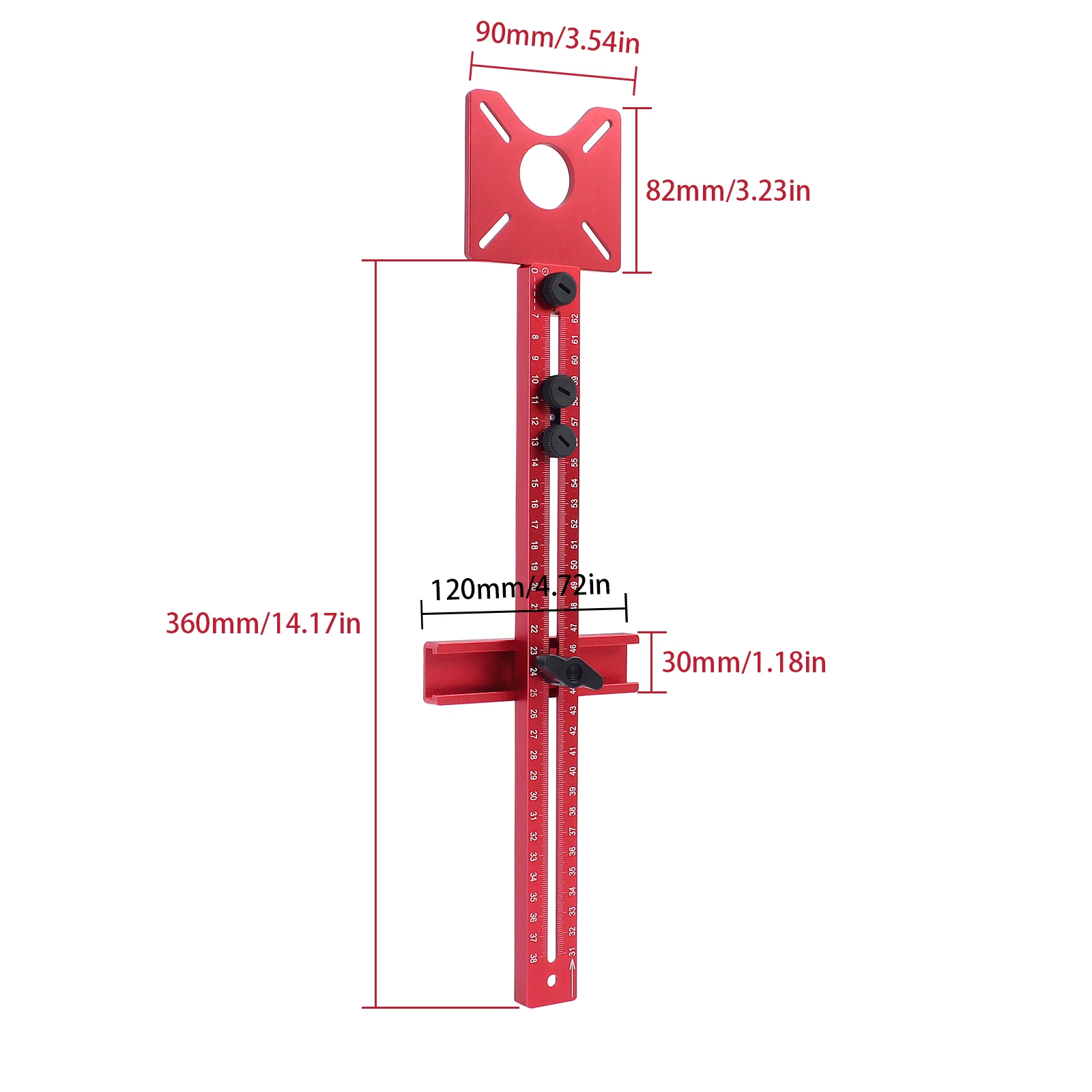 15cm-120cm Router Circle Cutting Jig 4 in 1 Router Milling Groove Bracket Woodworking Cabinet Hardware Jig Punch Groove Brac