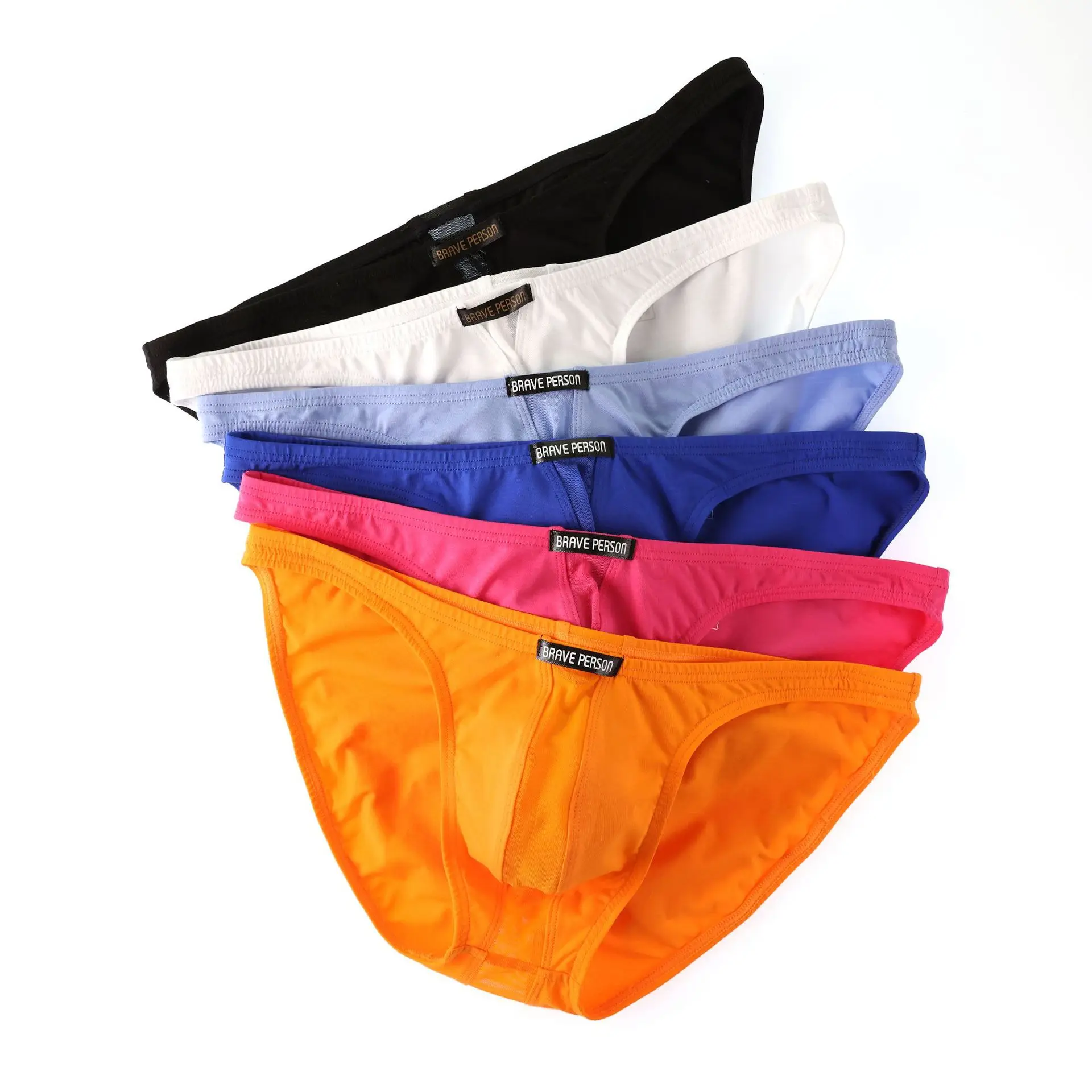 

Men's Bulge Briefs Cotton Briefs Sheer Front Panel Comfortable Breathable Panties Gays Erotic Low Waist U Convex Pouch Underwear