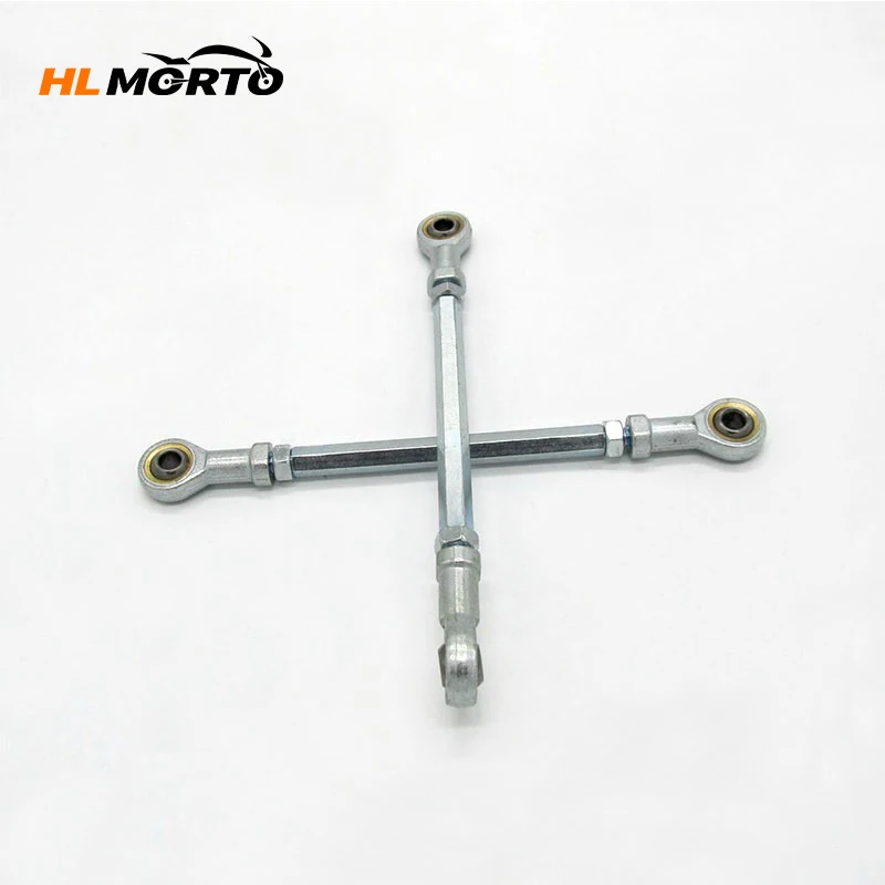 2 Pcs Adjustable Tie Rods Left & Right Hand Tie Rod Ball Joint For Modified ATV Quad Go Kart 220mm