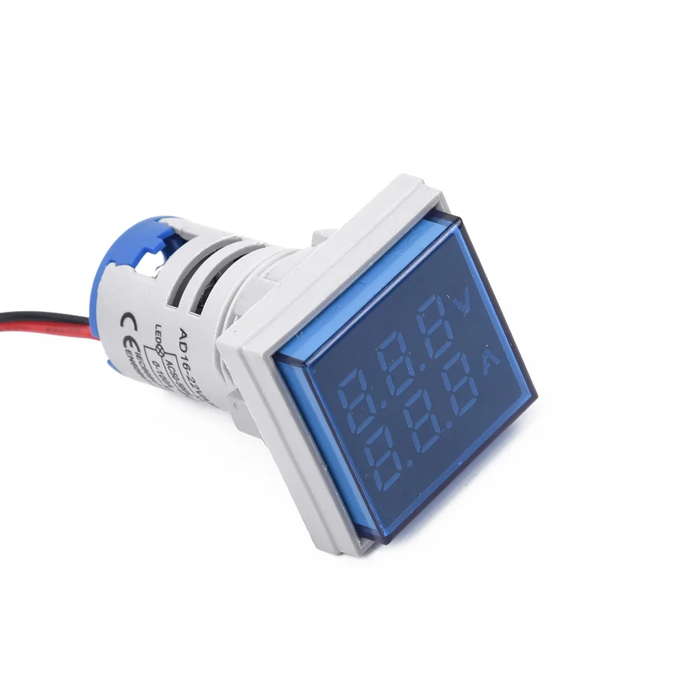 Ammeter Voltage for textile Mining machinery Indicator Voltmeter Dual Display AC 60-500V 0-100A For  Ammeter Voltage
