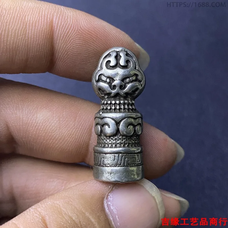 Copper Cutout Carvings Flower Tibetan Brass Seal Carry-on Pendant Crafts Ornament Accessories