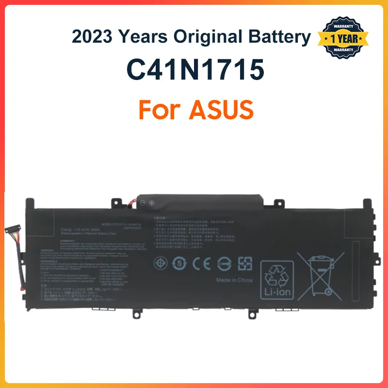 แบตเตอรี่แล็ปท็อป C41N1715สำหรับ ASUS UX331FN UX331UA-1B UX331UN UX331UN-1E U3100UN 0B200-02760000 15.4V 50WH เครื่องมือฟรี