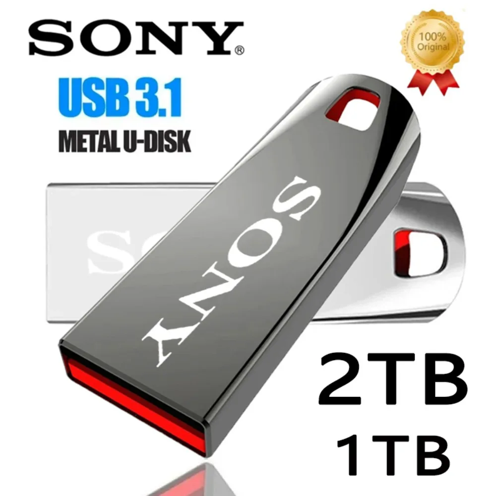 SONY New USB 2TB OTG Metal USB 3.0 Pen Drive Key 1TB 512GB Type C High Speed Pendrive Mini Flash Drive Memory Stick Waterproof