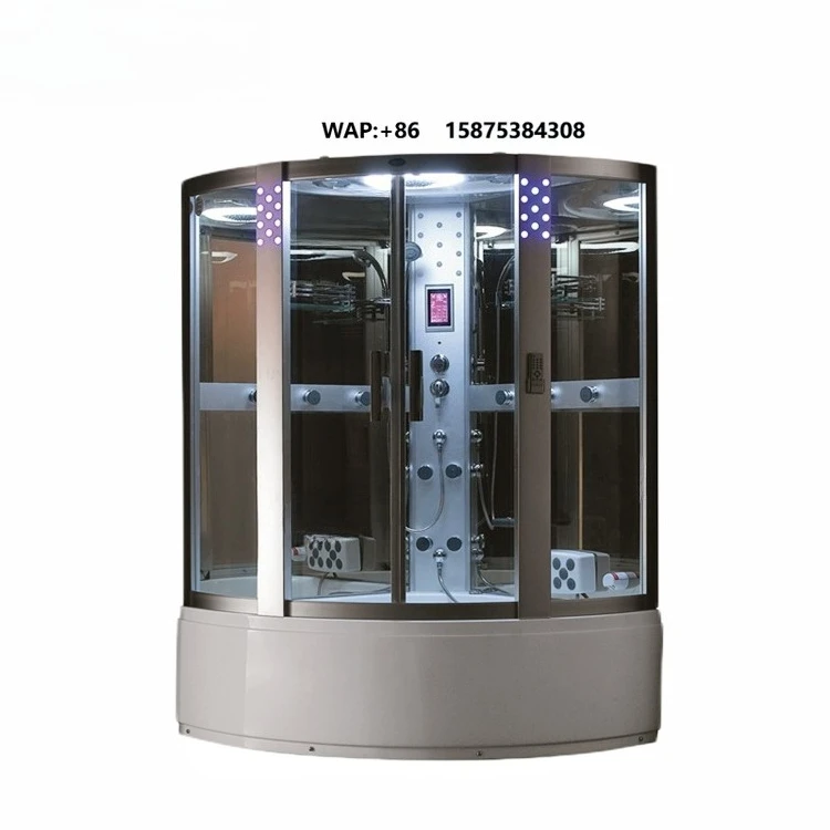Design Indoor Bathroom Complete Set Steam Room Shower Box, Luxury Enclosed Massage whirlpool Corner Bath Steam Shower Cabin