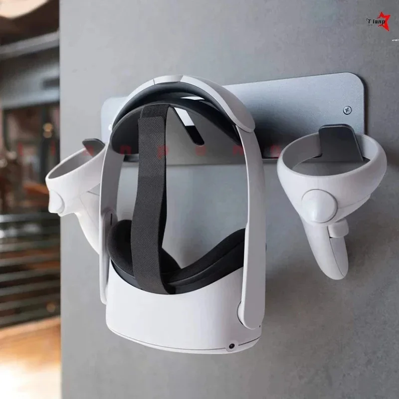 For Oculus Rift-S Quest HTC Vive Playstation VR Headset Wall Mount Bracket Cable Storage Display Equipment Support Holder Rack