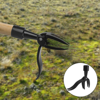 Digging Weeder Stand Up Weeding tool Weeding Head Replacement Claw Foot Pedal Weed Puller Root Remover Gardening Black