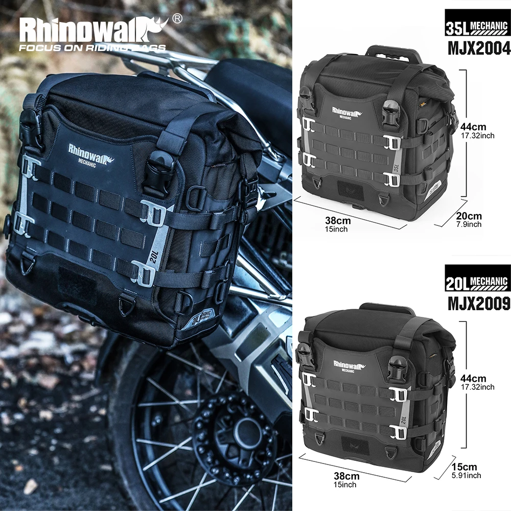 

Боковая сумка для мотоцикла Rhinowalk 20/35L, быстросъемная седельная сумка для мотоцикла с противоугонным замком для аксессуаров для мотоциклов BMW