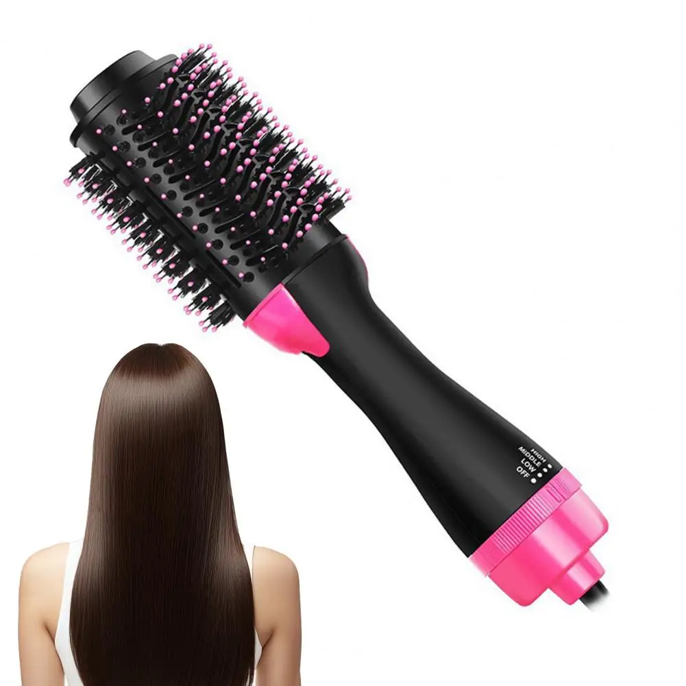

US Plug Blow Dryer Brush Wired Thermal Brush Heated Round Brush Electric Hair Straightening Curling Drying Brushes Tools