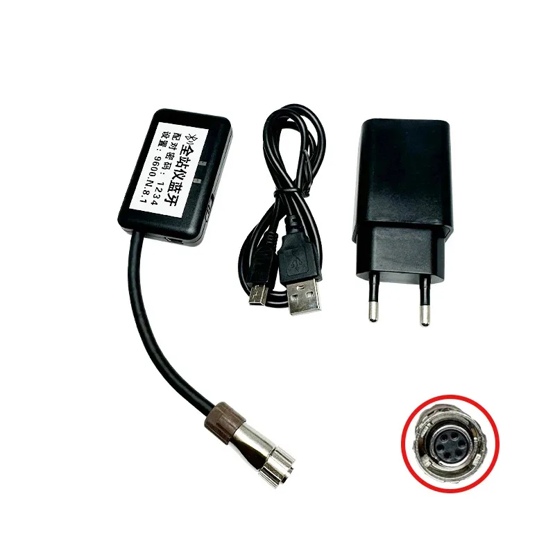 Bluetooth Adapter 6 Holes for Sokkia CX FX SX and Top-con ES OS GM50 IM50 GTS2002 Series Total Stations, Android and iOS Systems