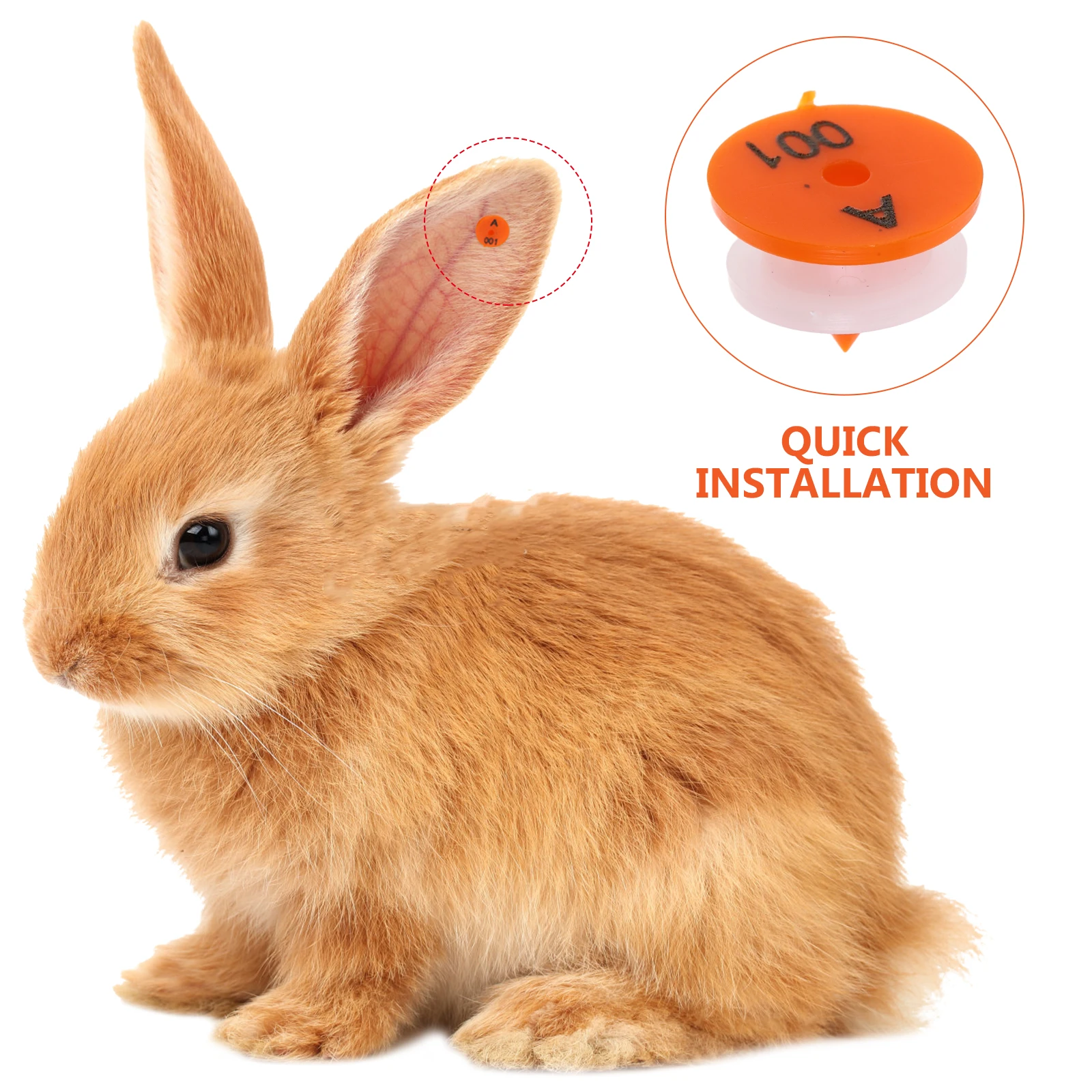 100Pcs Ear Tags for Rabbits Numbered 1-100 Animal Identification System Dogs Small Livestock Farm Use High Visibility Long Term