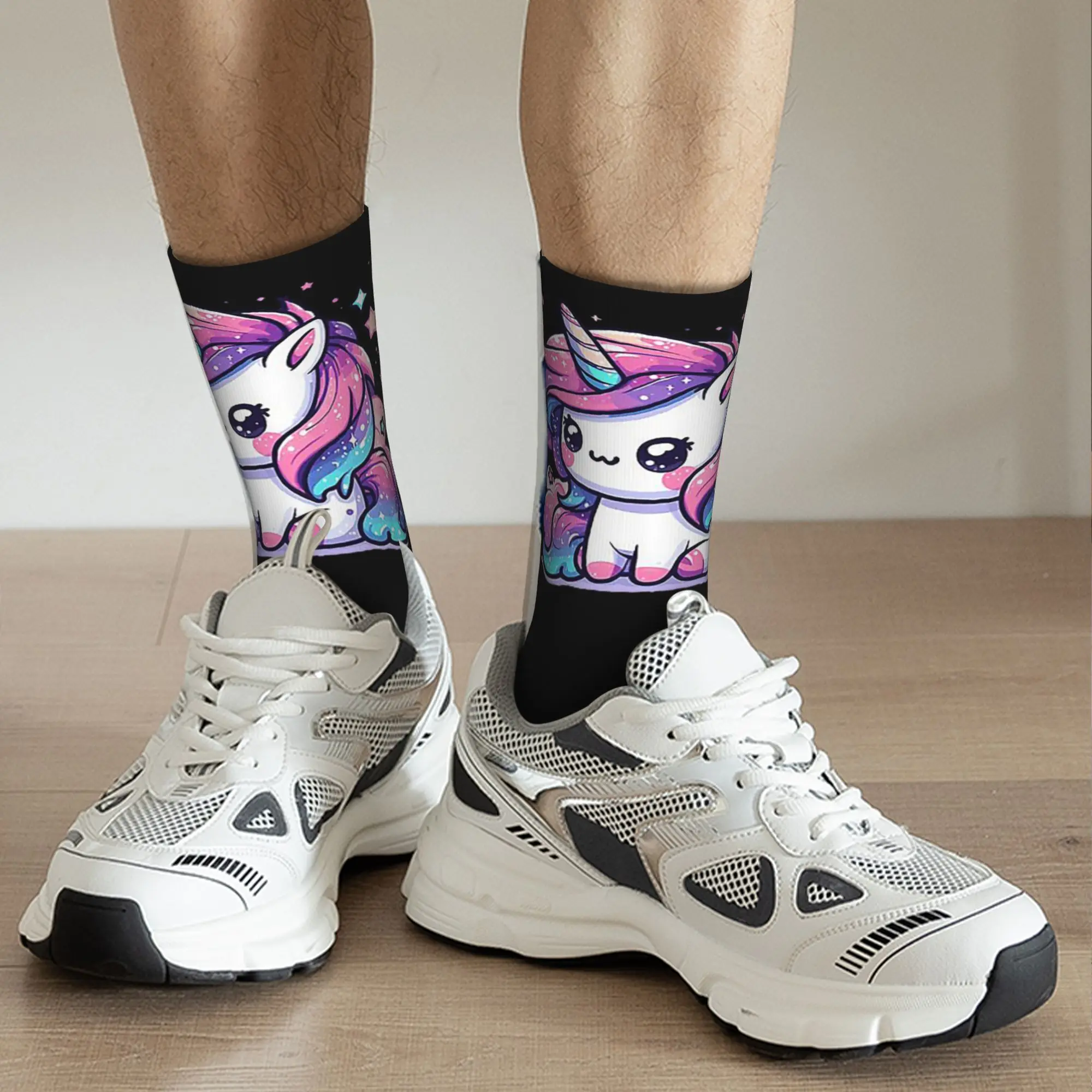 Alle seizoenen Sparkle Unicorn Magic Sokken Harajuku Hoge kwaliteit kousen Sport Middenbuis Sokken Zacht verjaardagscadeau