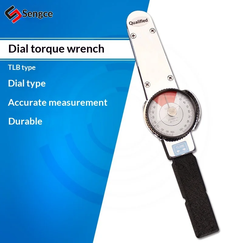 TLB Bidirectional Pointer Dial Torque Wrench High Precision Industrial Hand Torque Testing Spanner for Auto & Construction Work