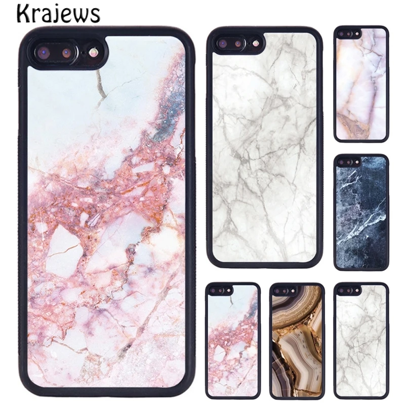 Krajews Granite Cracked Stone Marble Skin Phone Case For iPhone 16 15 14 plus 11 12 mini 13 Pro XR XS Max cover coque