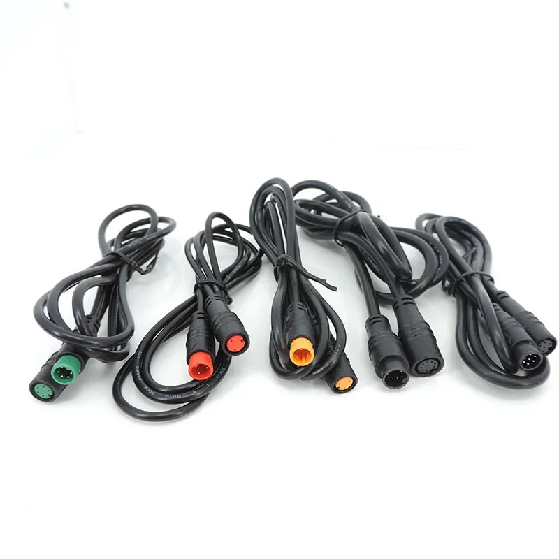 

1M Speed Sensor male to female Extension connector Cable M8 2 3 4 5 6 Pin Electric Bicycle Waterproof for Ebike Copper Wire U26