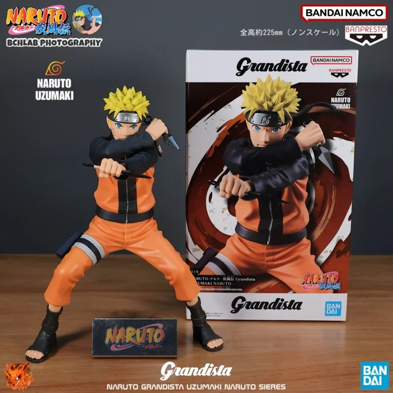 In Stock Bandai Naruto Grandista Gros Bitterness Swirl Naruto Figure Model Ornament Gift