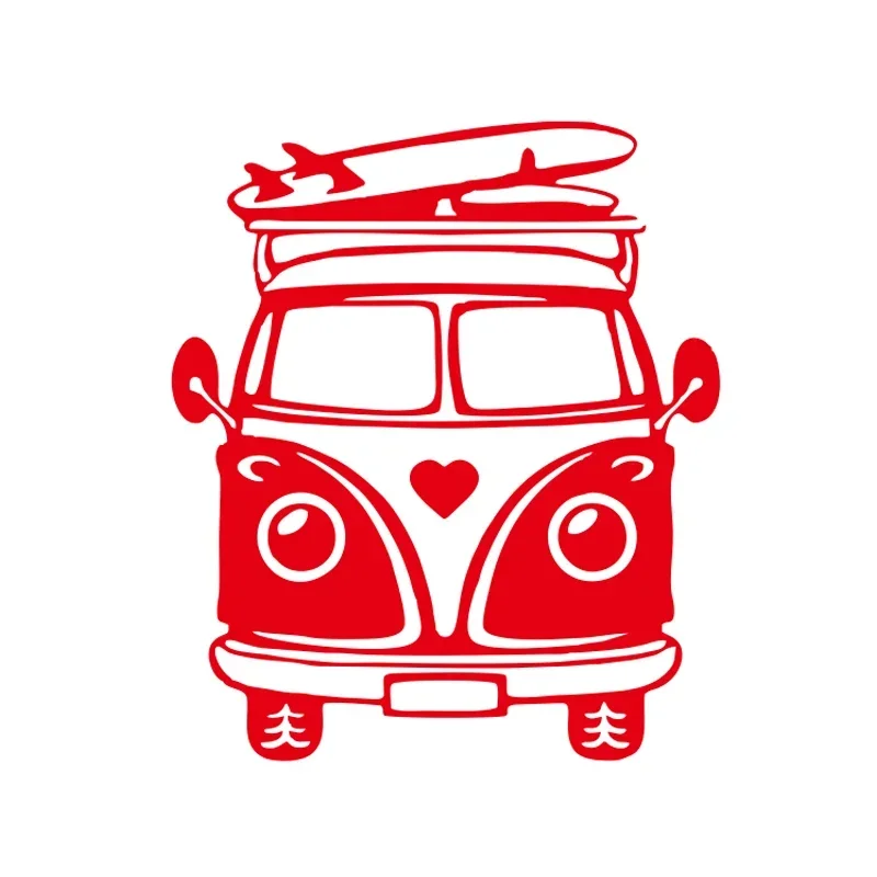 

Personality Personalized Creative Red Camper and Car Sticker Decoration Creative PVC, 30cm