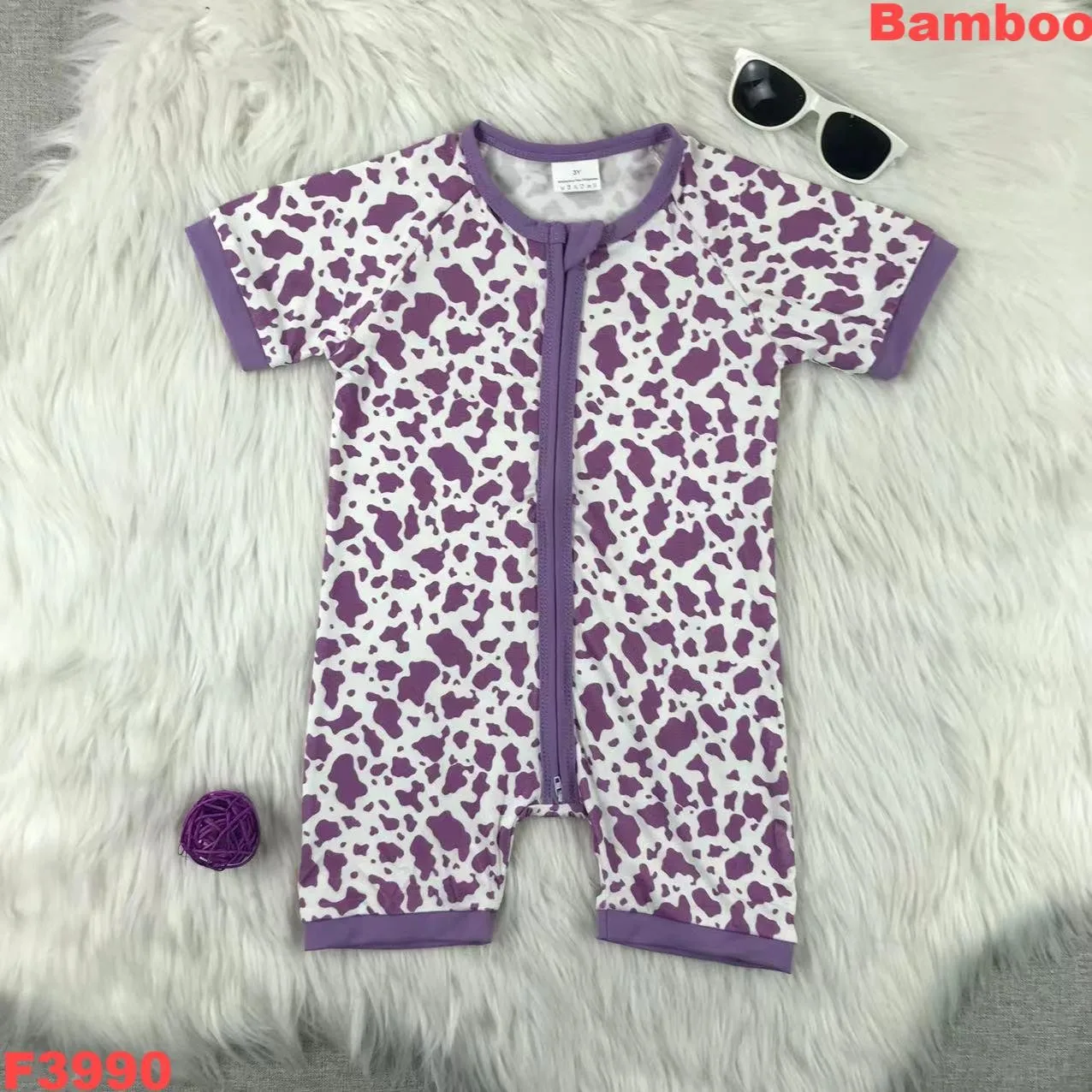 

Teen Boys Bamboo Rompers Children Short Sleeve Western Cows Bamboo Jumpsuits