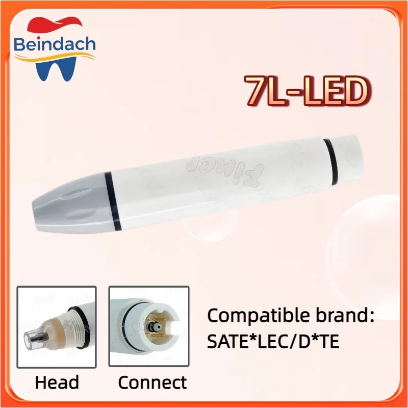 

Dental Ultrasonic Piezo Scaler Handpiece LED 7L Ultrasonic Scaler Handle for SATELEC DTE Ultrasonic Scaler Teeth Whitening
