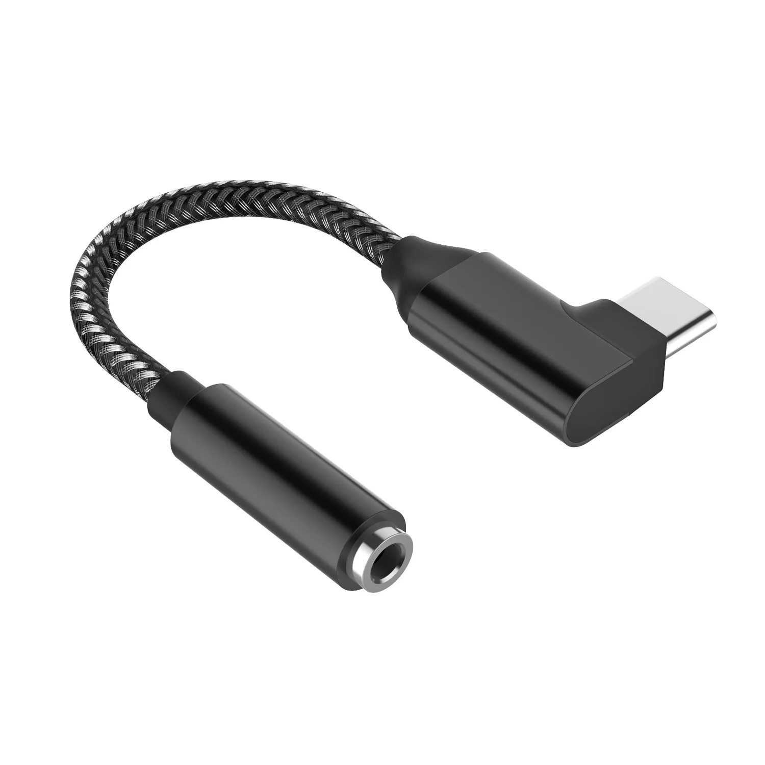 USB C إلى 3.5 مللي متر سماعة محول 90 درجة نوع C المحمولة سماعة مكبر للصوت DAC لباد برو هواوي سامسونج غالاكسي