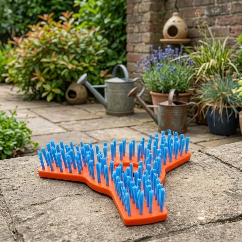 Reliable Nylon Brush with Adapter for Lawn Mower Based Sweeping on Asphalt Concrete and Other Paved For Outdoor Infrastructure