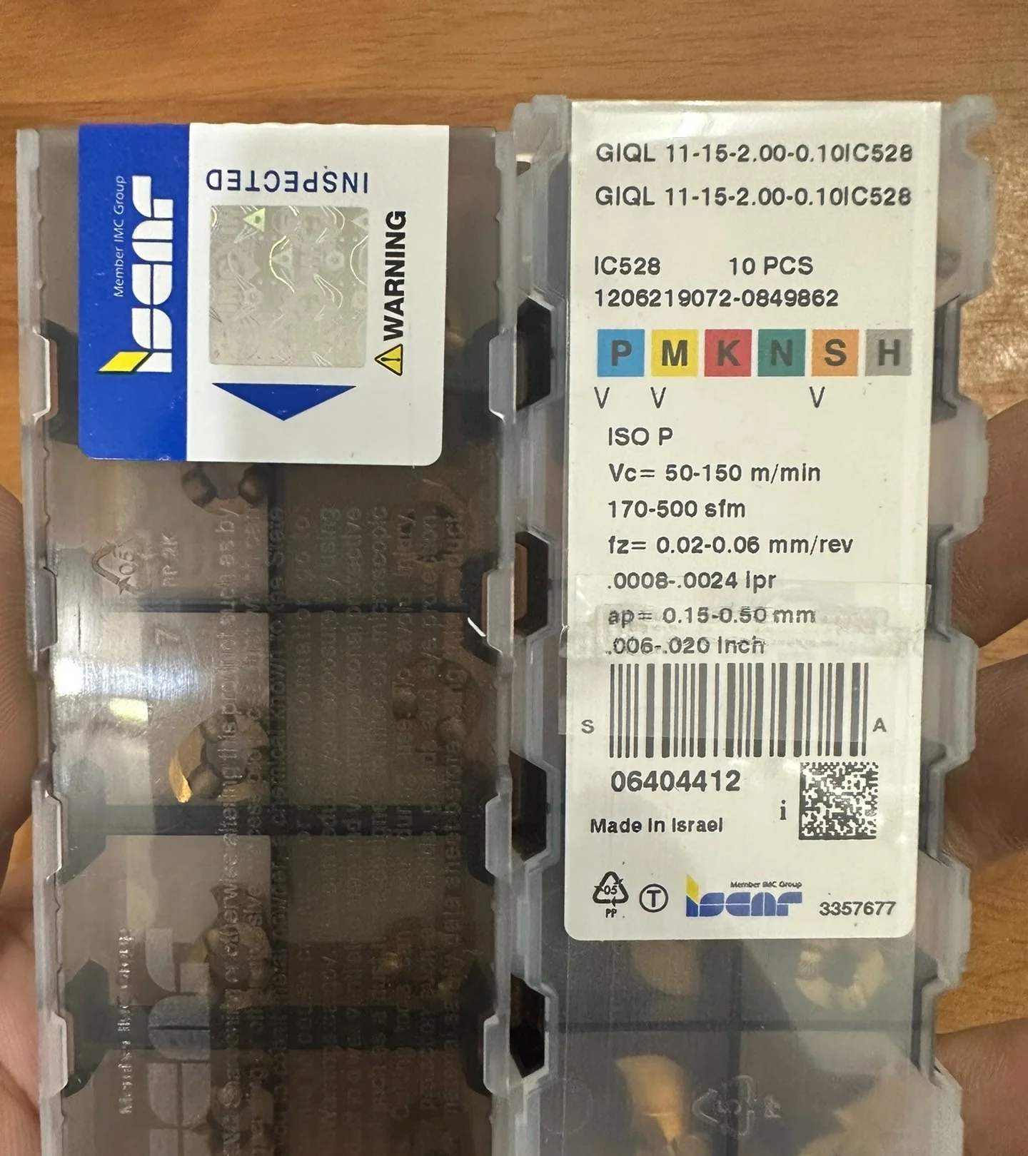 

Hard alloy cutting blades GDMY840 IC830