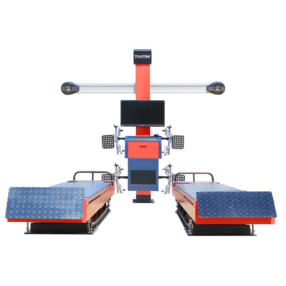 TFAUTENF HD  auto wheel aligner with scissor car lift  for car repair workshop / 3d car wheel alignment system