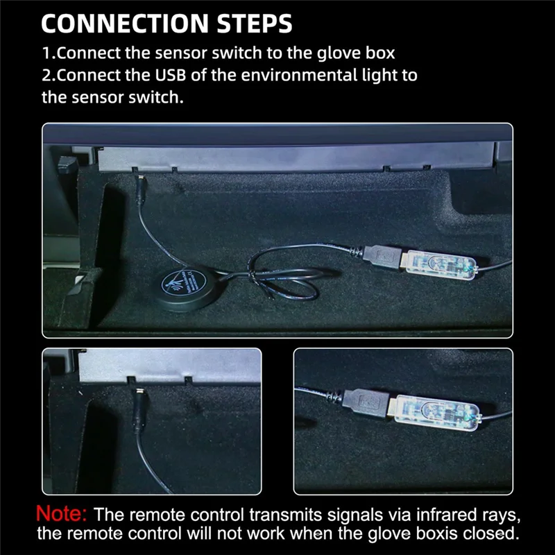 

Highly Recommended Car LED Strip Light Sensor Switch For Tesla Dreamcolor Acrylic Interior, For Tesla Dreamcolor Kit