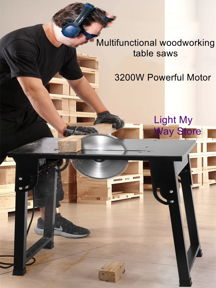 전기 원형 톱 도마 편리한 접이식 작은 가정용 목공 테이블 톱 목공 톱 목재 절단기