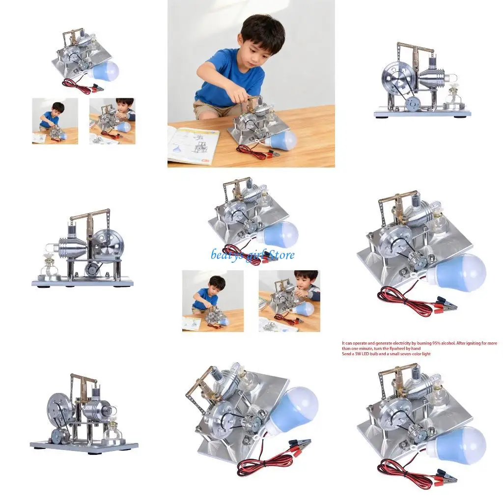

C7AB Alloy Stirling Generator Model Thermal Mechanical Energy Conversion Demonstrator