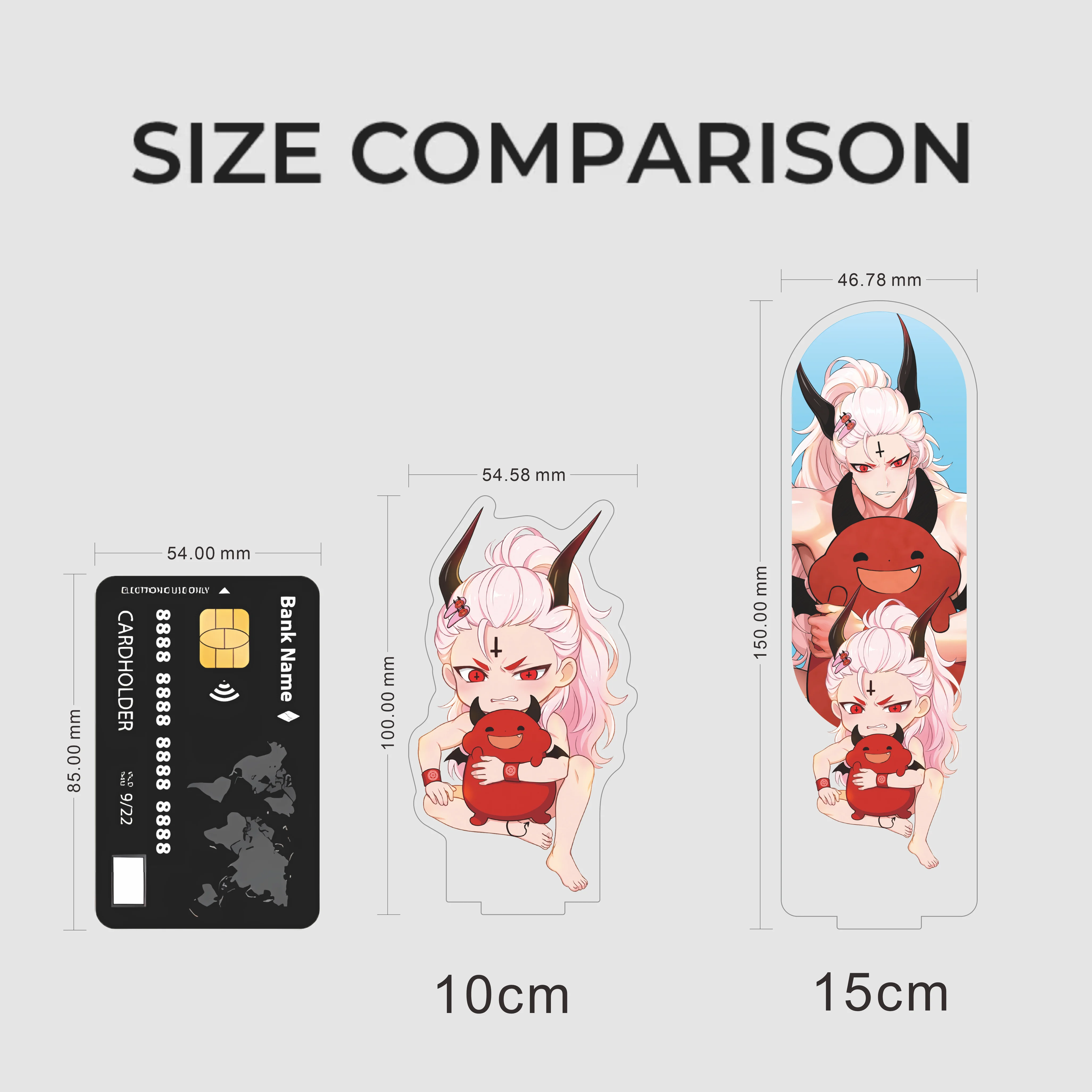 What in Hell is Bad Acrylic Stand, Mammon Satan Beelzebub Figure Standee, Dark Otome Demon King Desktop Decor Desktop Keychain