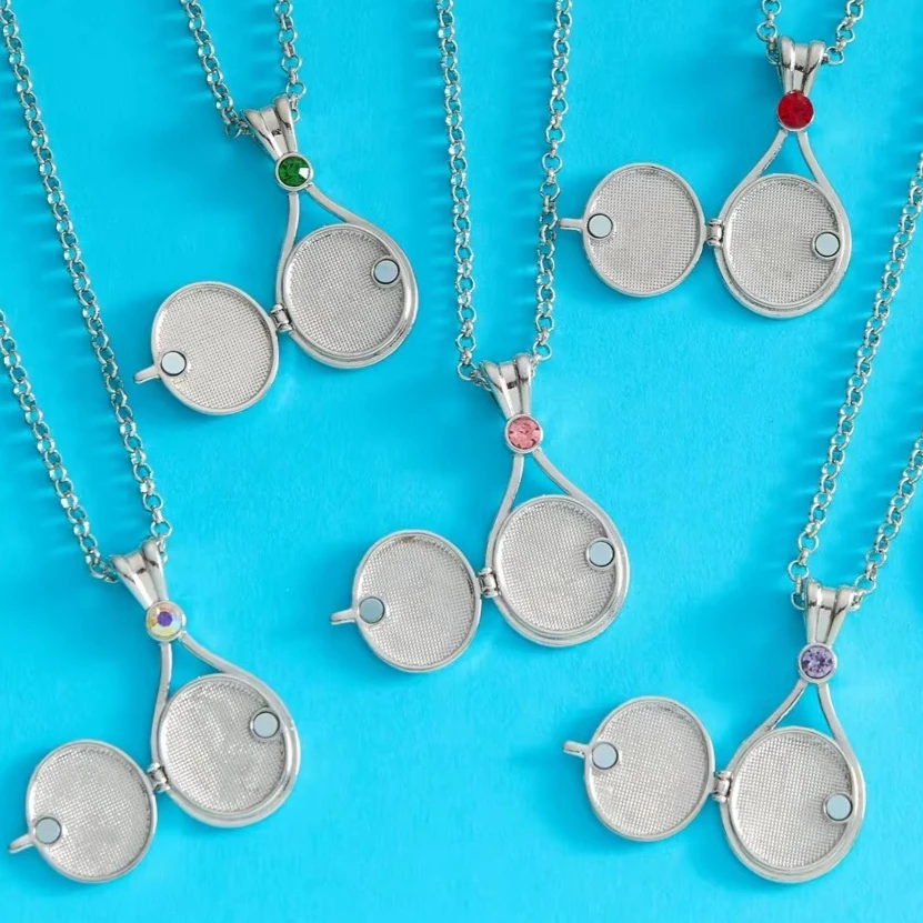 H2o-Just agregar collar de concha de agua serie incrustación 12 colores cristal cubierta abierta colgante medallón collar al por mayor