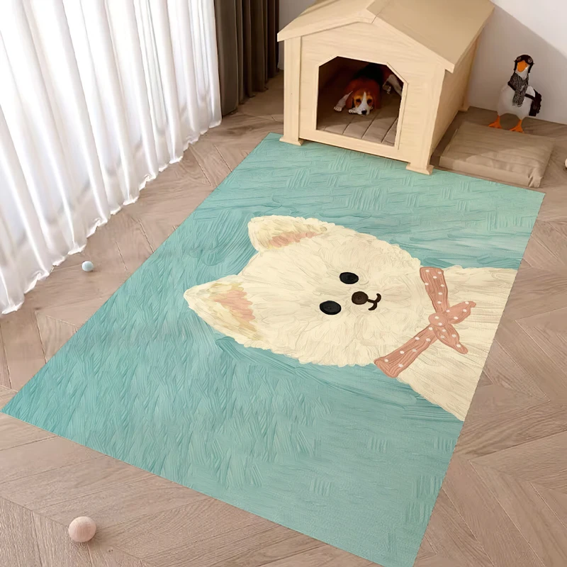 

VIKAMA Cartoon Animal Diatom Mud Pet Bed Mat, Oil-Resistant, Sound Insulation, Anti-Slip, Dog Pad, Pet Pad, Sleeping Pad Rugs