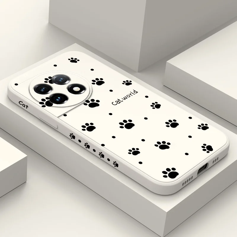 

Brilliant Cat Paw Phone Case For Oneplus 13 13R 12 12R 11 11R 10 10R 10T 9R 9RT 9 8T 8 7 7T Pro 5G Liquid Silicone Cover