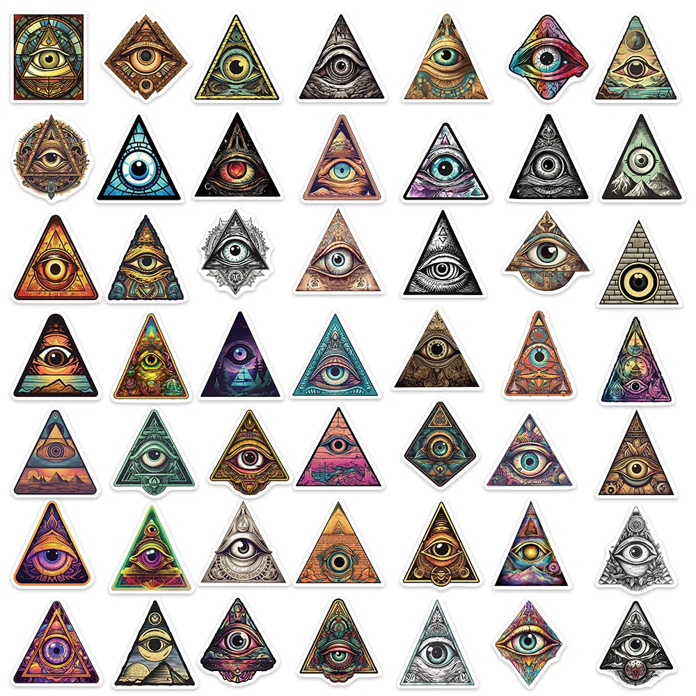

10/30/50PCS Horror Myster Eye of Providence Stickers DIY Phone Laptop Water Cup Luggage Skateboard Graffiti Decals Fun for Kids
