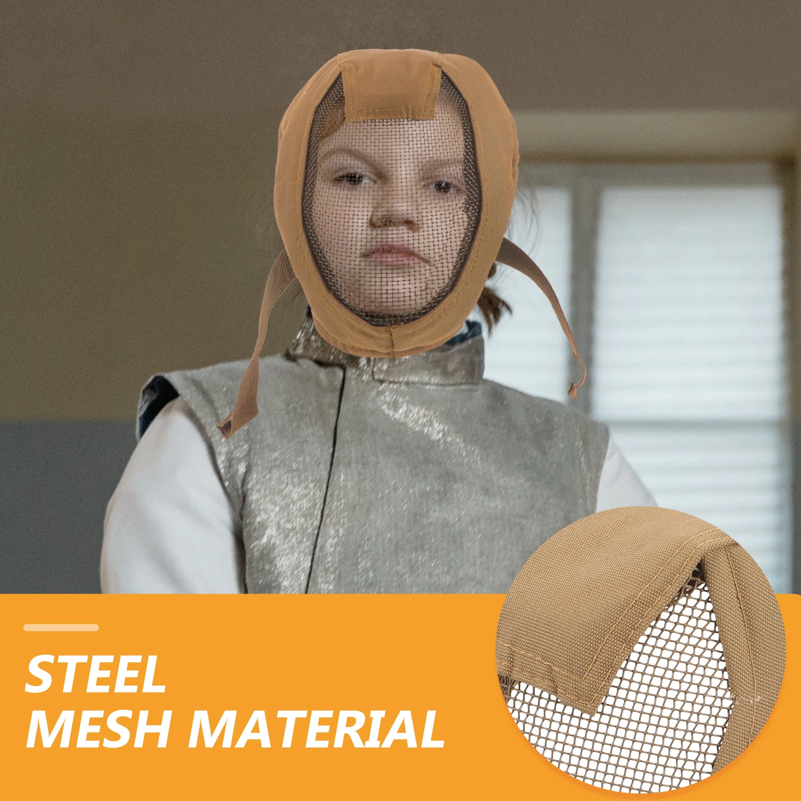 

Fencing Game Mask Heavy Duty Steel Mesh Full Face Protective Breathable Outdoor Sports Hunting Archery Military Training Defense